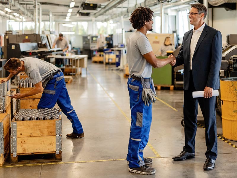 People working in a factory