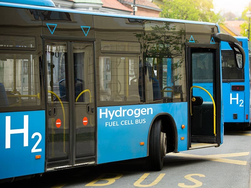 Hydrogen fuel cell bus